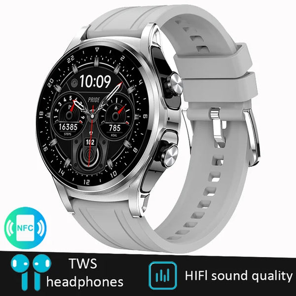 Smart Watch for Men with NFC (2023) - Digitxe Electronics Silver Silicone