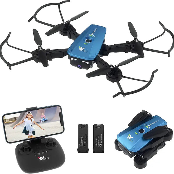 Drones with Camera for Adults//Beginners - Foldable 1080P Wifi Live Video FPV Drone - Digitxe Electronics Grey