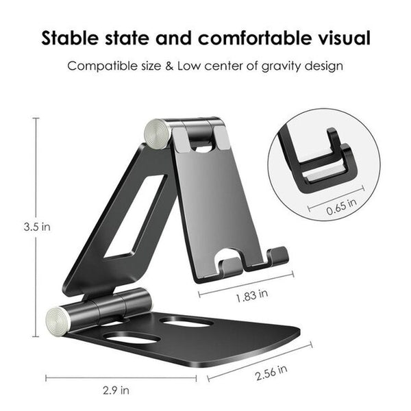 Adjustable Phone Stand for Tablet & Cell Phone - Digitxe Electronics Black