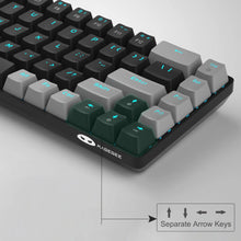 Portable 60% Mechanical Gaming Keyboard, MK-BOX LED Backlit Compact 68 Keys Mini Wired Office Keyboard