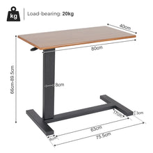 Large Rolling Overbed Laptop Desk Height Adjustable Table Stand for Hospital US Bedside Tray