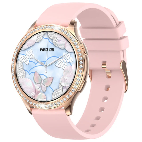 LIGE Women Smart Watch with Bluetooth Call, AI Voice Assistant, Health Monitor and more - Digitxe Electronics Pink