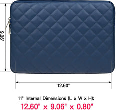 11 Inch Laptop Sleeve Diamond PU Leather Case Protective Shockproof Water Resistant Cover Carrying Computer Bag Compatible with 11.6 Macbook Air Surface for 11