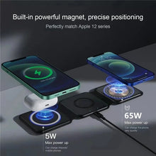100W 3 in 1 Magnetic Wireless Charger Pad Stand for Iphone 14 13 15 8 Pro Max Airpods Iwatch Fast Wireless Charging Dock Station