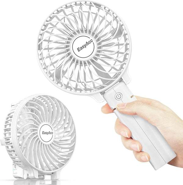 Mini Handheld Fan, USB Desk Fan Small Personal Portable Stroller Table Fan with Rechargeable Battery Operated Cooling Folding Electric Fan 3-10H Working Hours for Travel Office Outdoor…