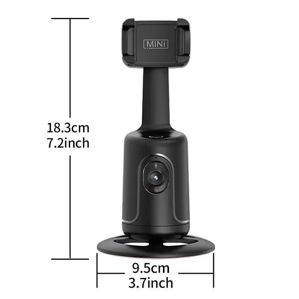 360° Rotatable Phone Selfie Stand, 1 Piece Smart Auto Face Tracking Holder, Phone Holder for Live Streaming, Shooting & Photography, Phone Accessories