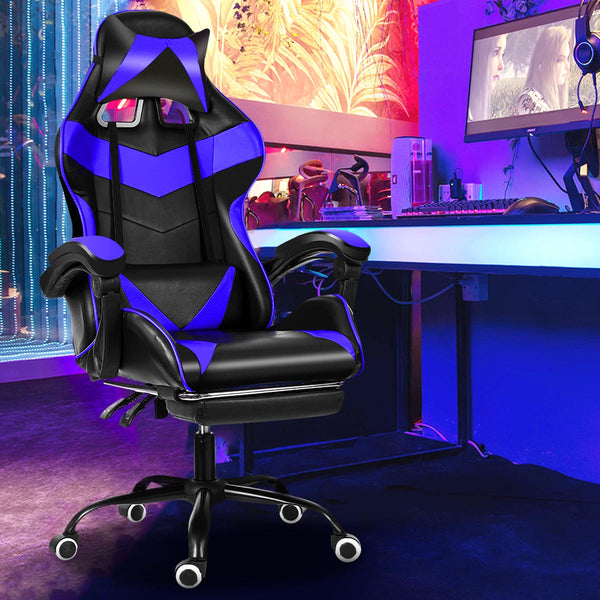 Leather Office Gaming Chair Home Internet Cafe Racing Chair WCG Gaming Ergonomic Computer Chair Swivel Lifting Lying Gamer Chair - Digitxe Electronics