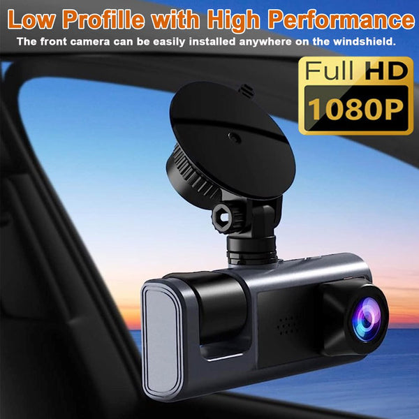 Dash Cam, 3 Channel Dash Cam Front and Rear Inside,1080P Full HD 170 Deg Wide Angle Dashboard Camera, Night Vision, WDR, Accident Lock, Loop Recording, Parking Monitor - Digitxe Electronics